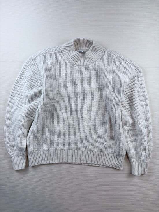 Old Navy Sweaters - Old Navy XL (14-16) Cream Textured Waffle Knit Mock Neck Sweater